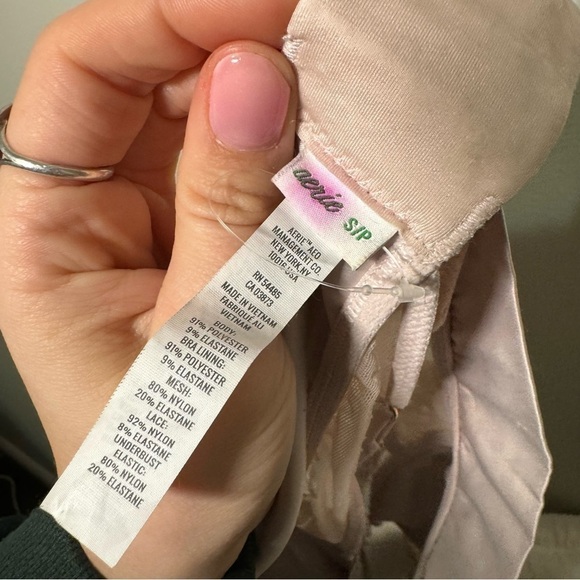 Aerie mauve satin plunge bralette S - Picture 5 of 5